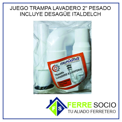 JUEGO TRAMPA LAVADERO 2 PESADO INCLUYE DESAGÜE ITALDELCH