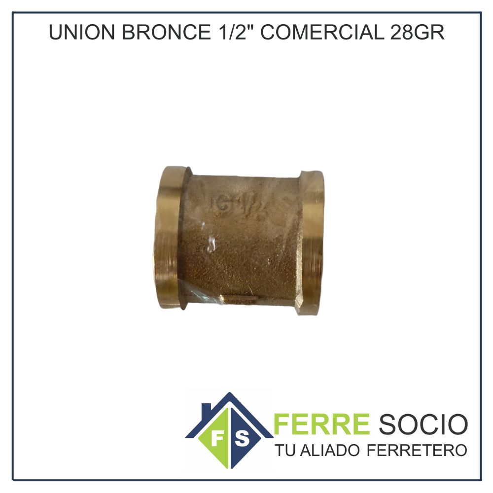 UNION BRONCE 1/2" COMERCIAL 28GR