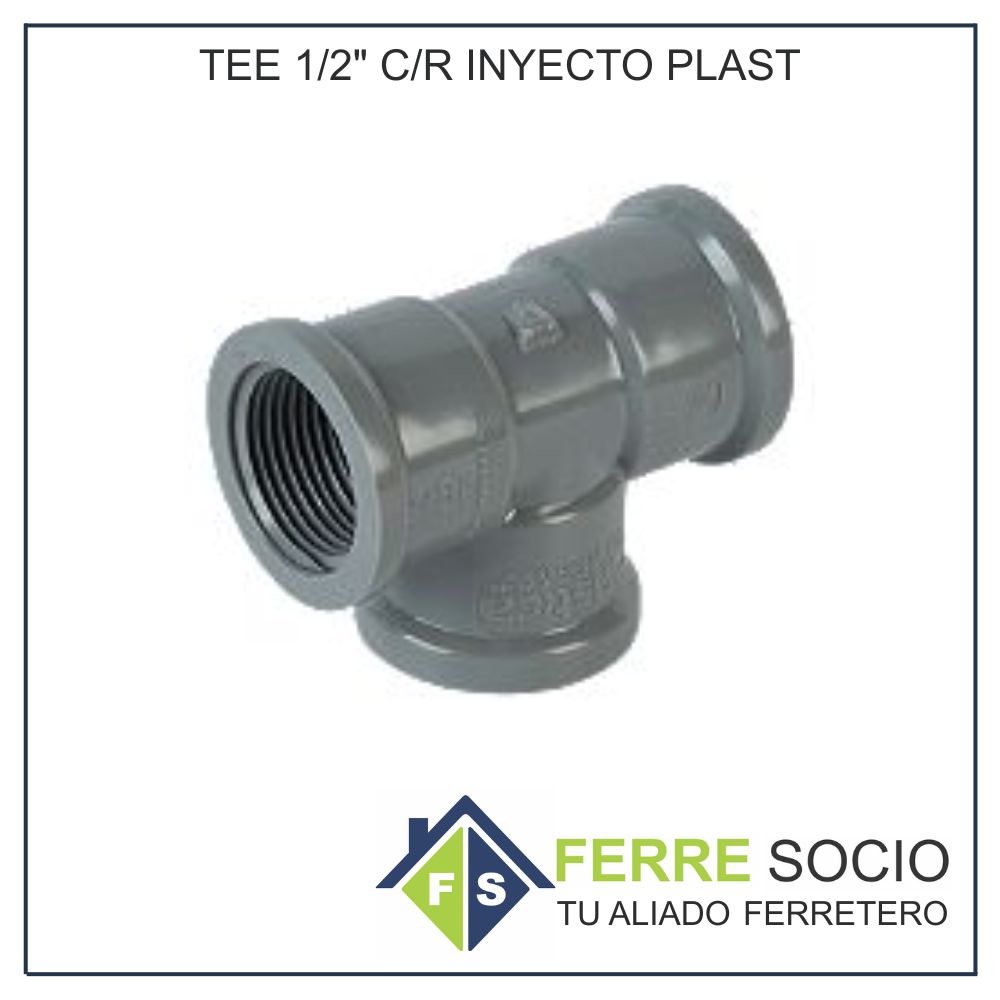 TEE 1/2 C/R INYECTO PLAST