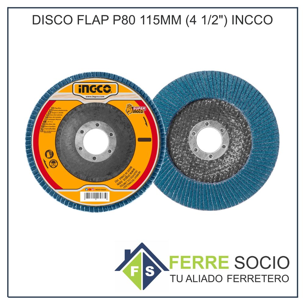 DISCO FLAP P80 115MM (4 1/2") INCCO