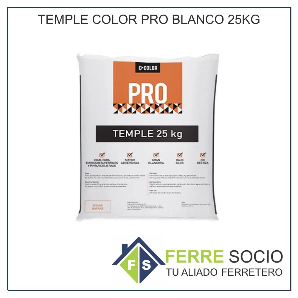 TEMPLE COLOR PRO BLANCO 25KG