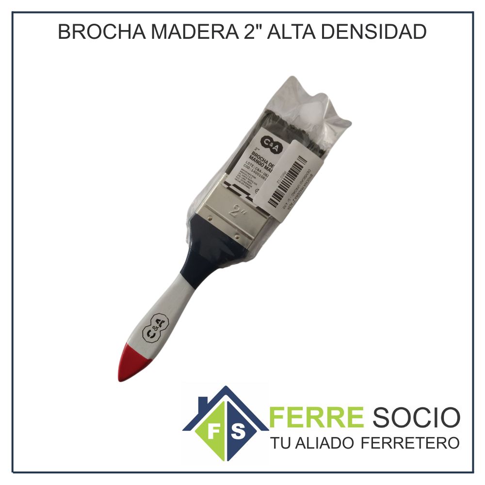 BROCHA MADERA 2" ALTA DENSIDAD