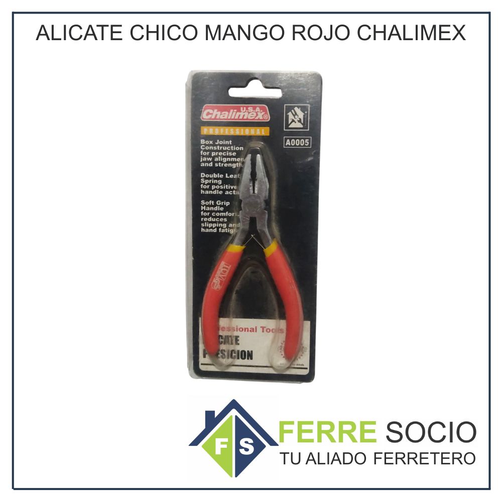 ALICATE CHICO MANGO ROJO CHALIMEX