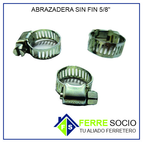 ABRAZADERA SIN FIN 5/8" por unidad