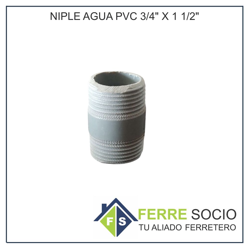NIPLE AGUA PVC 3/4" X 1 1/2"