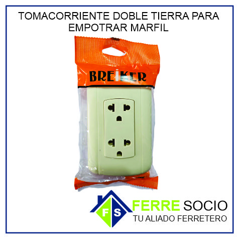 TOMACORRIENTE DOBLE TIERRA PEMPOTRAR MARFIL
