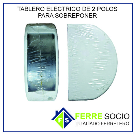TABLERO ELECTRICO DE 2 POLOS SOBREPONER