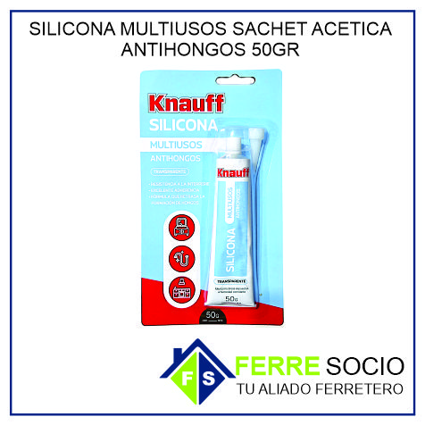SILICONA MULTIUSOS SACHET ACETICA ANTIHONGOS 50GR