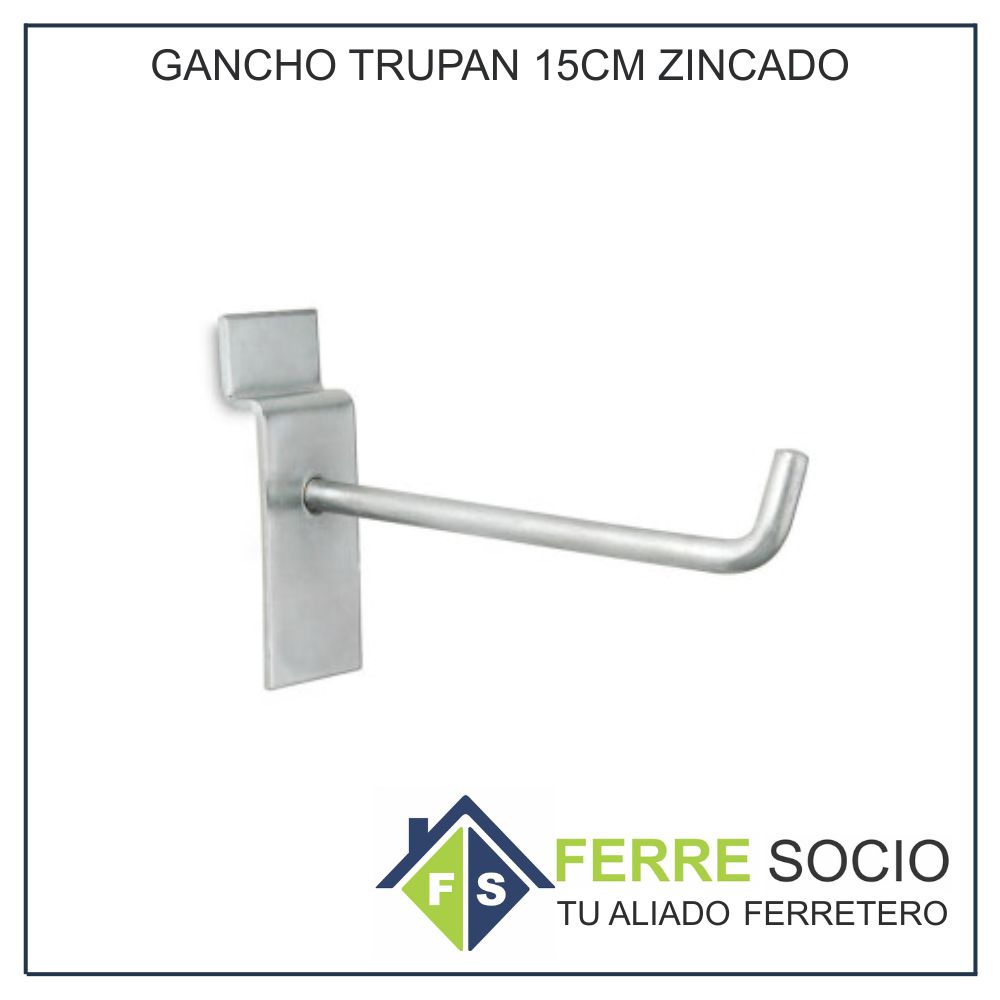 GANCHO TRUPAN 15CM ZINCADO