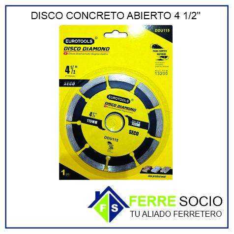 DISCO CONCRETO ABIERTO 4 1/2"