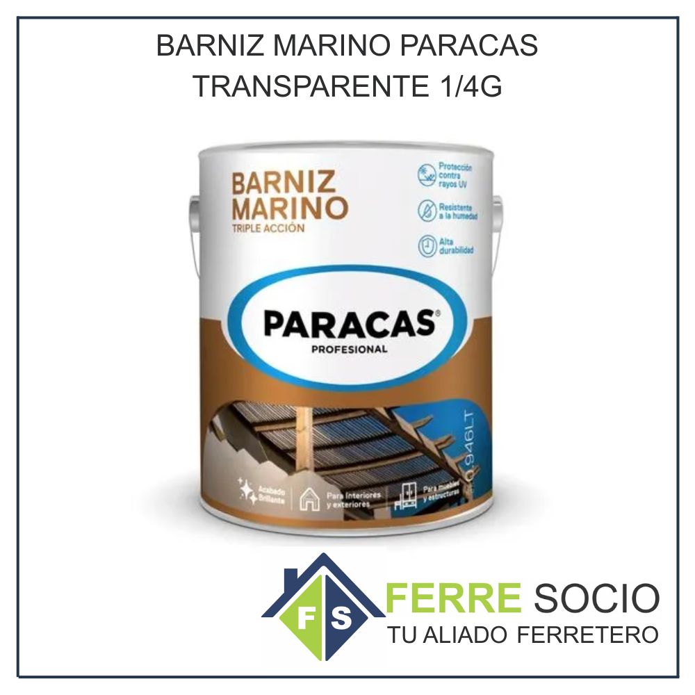 BARNIZ MARINO PARACAS TRANSPARENTE 1/4G