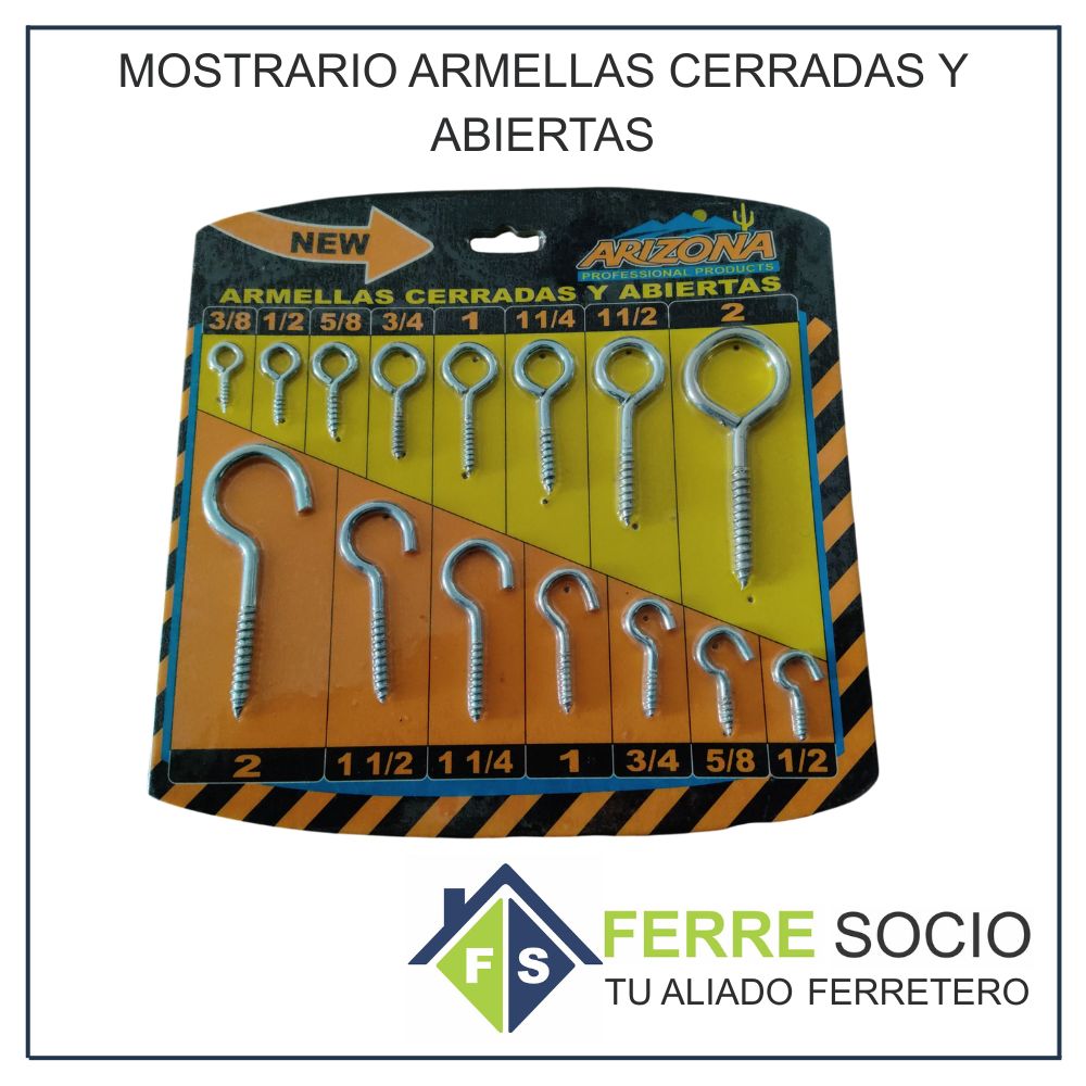 MOSTRARIO ARMELLAS CERRADAS Y ABIERTAS