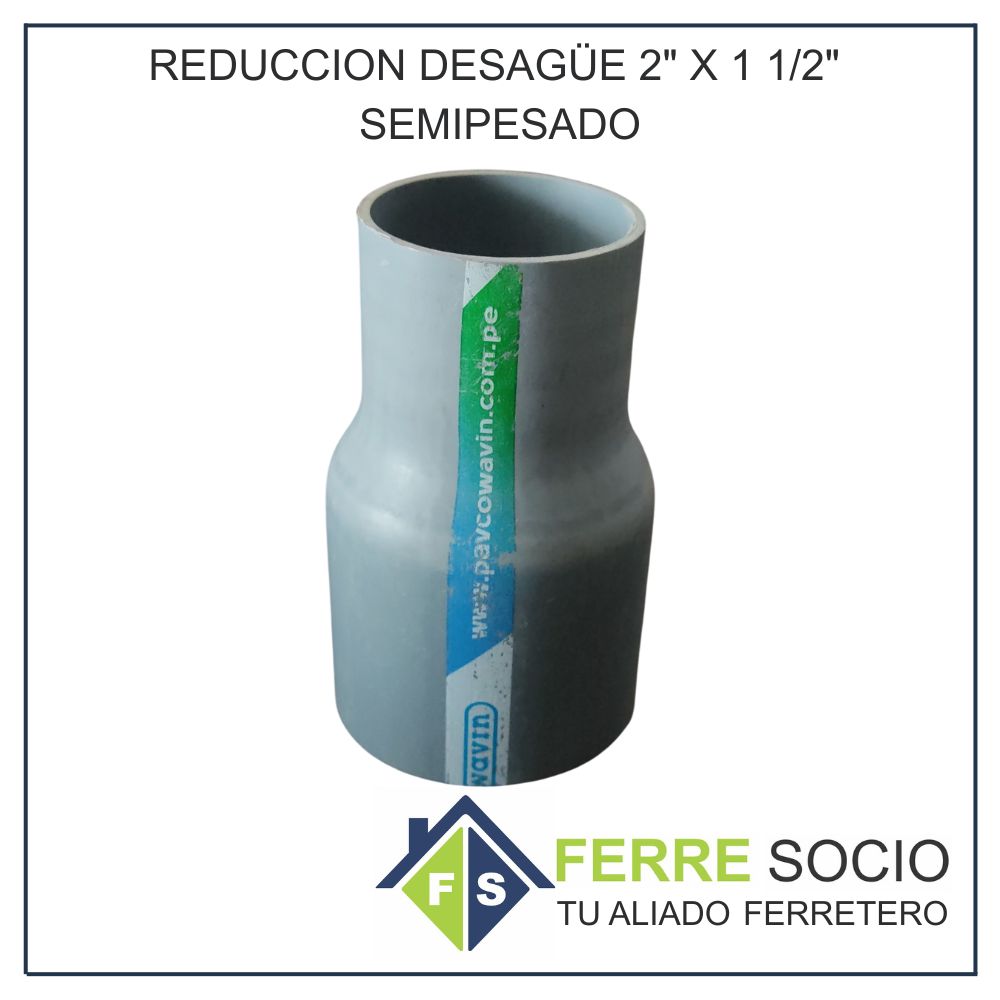 REDUCCION DESAGÜE 2" X 1 1/2" SEMIPESADO