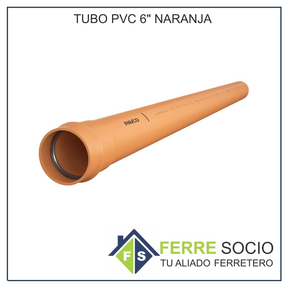 TUBO PVC 6" NARANJA