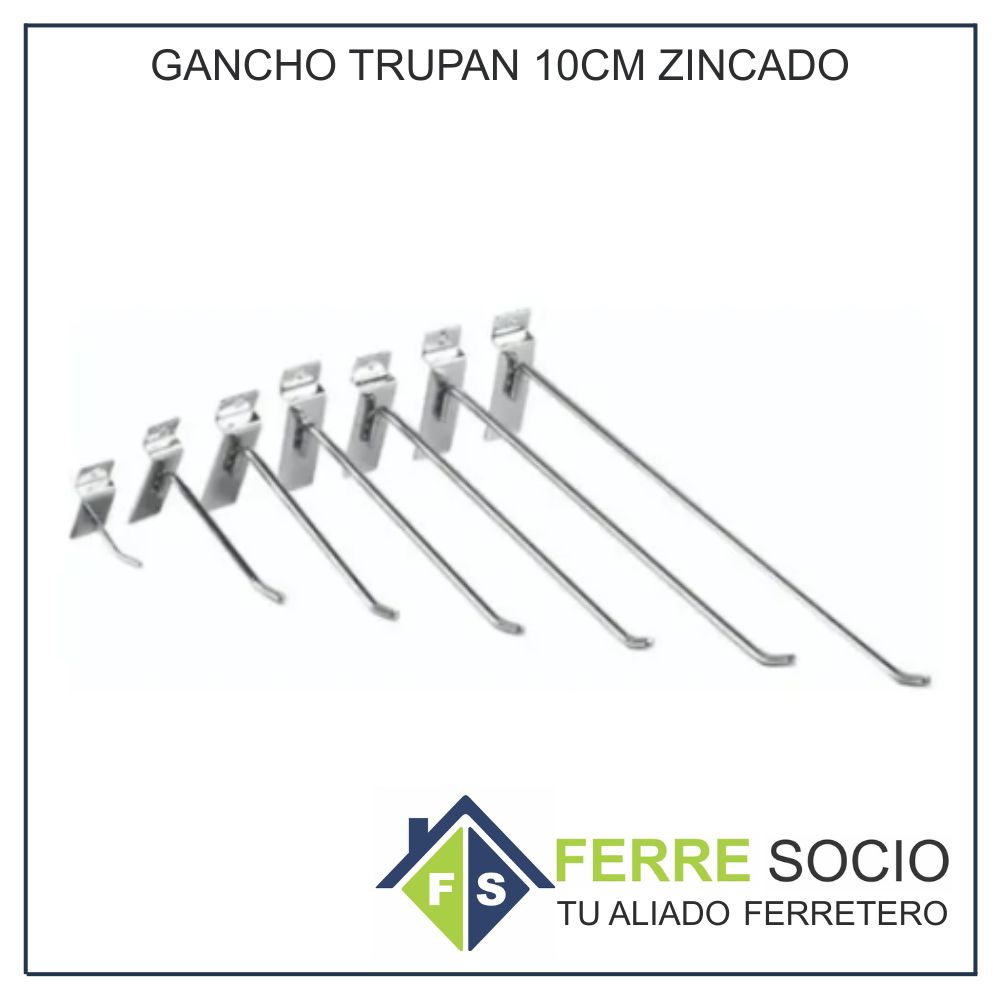 GANCHO TRUPAN 10CM ZINCADO
