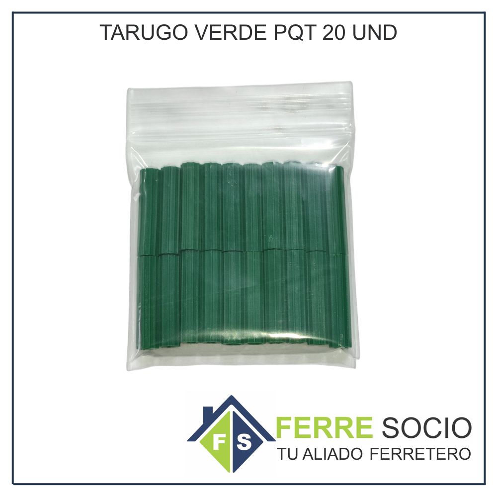 TARUGO VERDE PQT 20 UND (1/4)