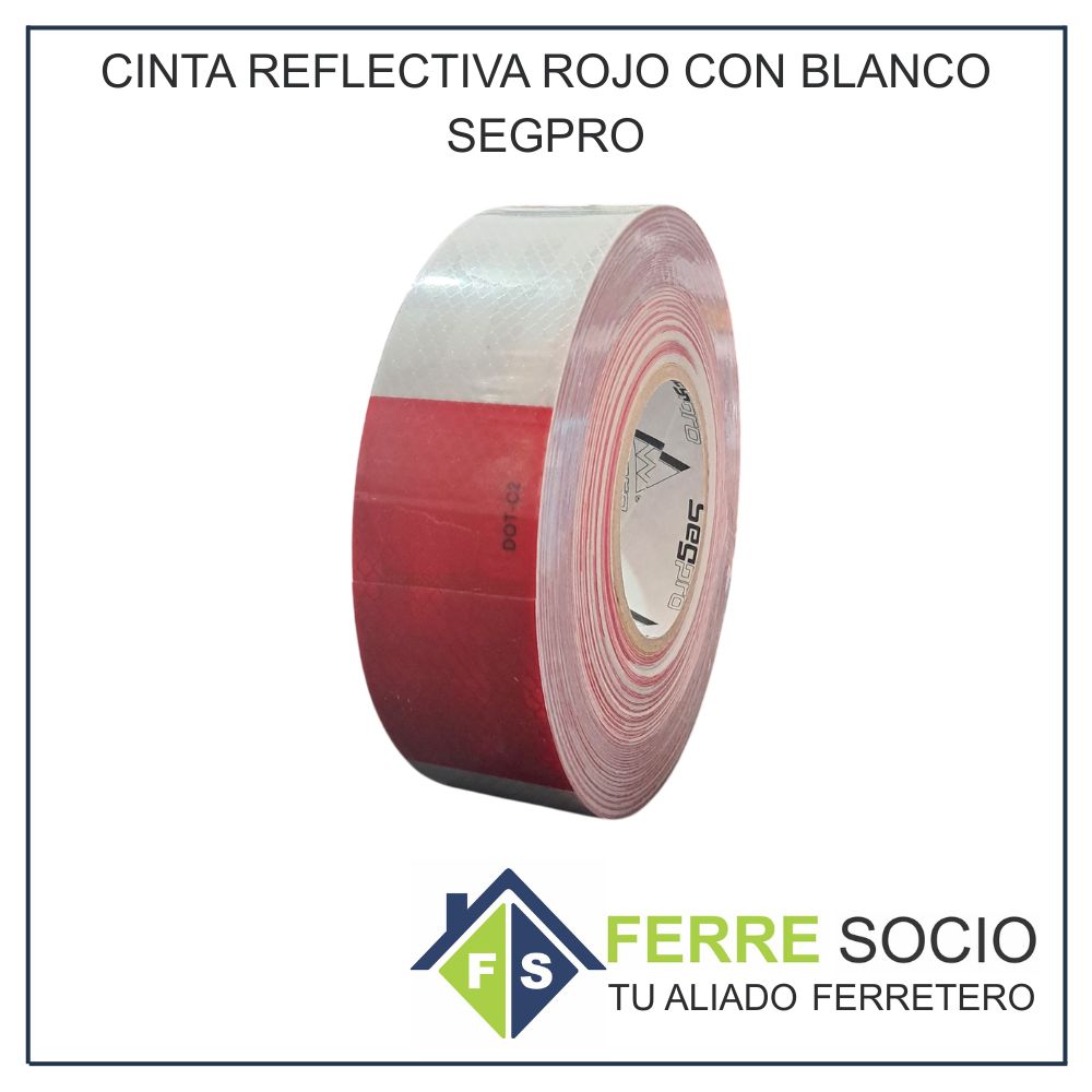 CINTA REFLECTIVA ROJO CON BLANCO SEGPRO