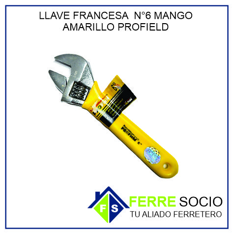 LLAVE FRANCESA 6" AMARILLO PROFIELD