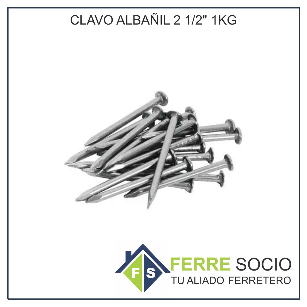 CLAVO ALBAÑIL 2 1/2" 1KG