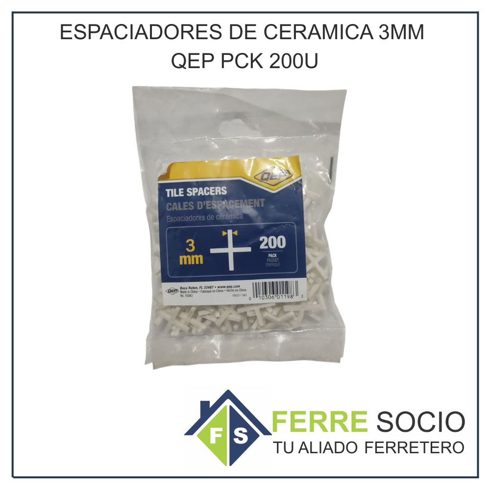 ESPACIADORES DE CERAMICA 3MM QEP PCK 200U
