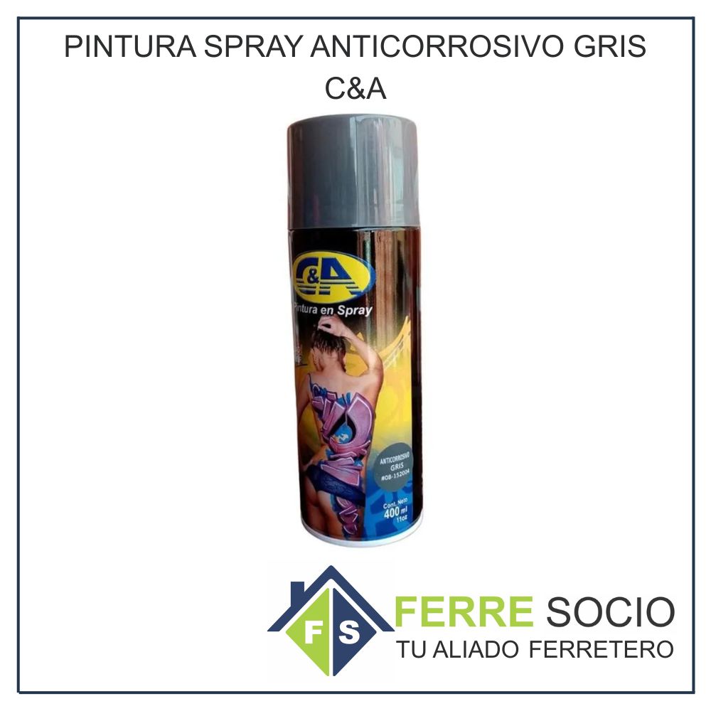 PINTURA SPRAY ANTICORROSIVO GRIS C&A