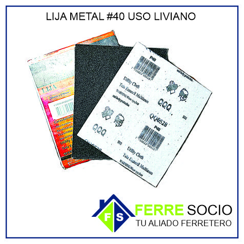 LIJA METAL #40 USO LIVIANO