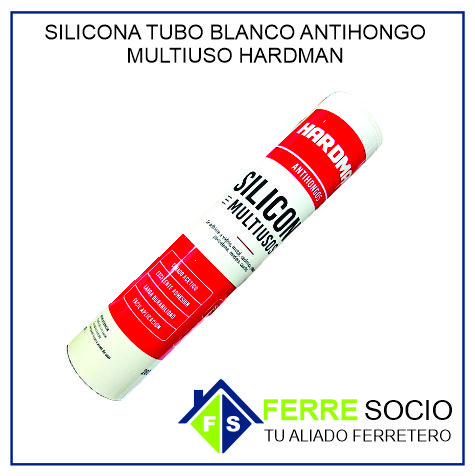 SILICONA TUBO BLANCO ANTIHONGO MULTIUSO HARDMAN