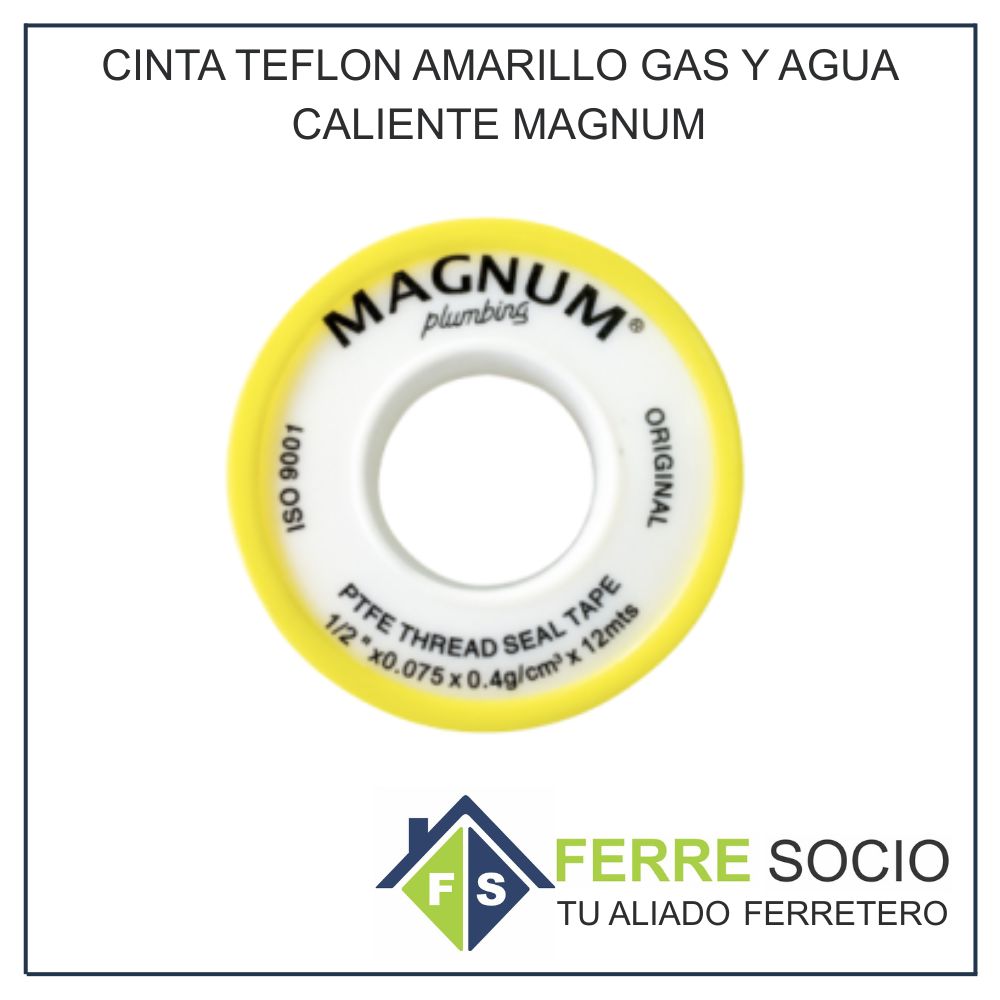 CINTA TEFLON AMARILLO GAS Y AGUA CALIENTE MAGNUM