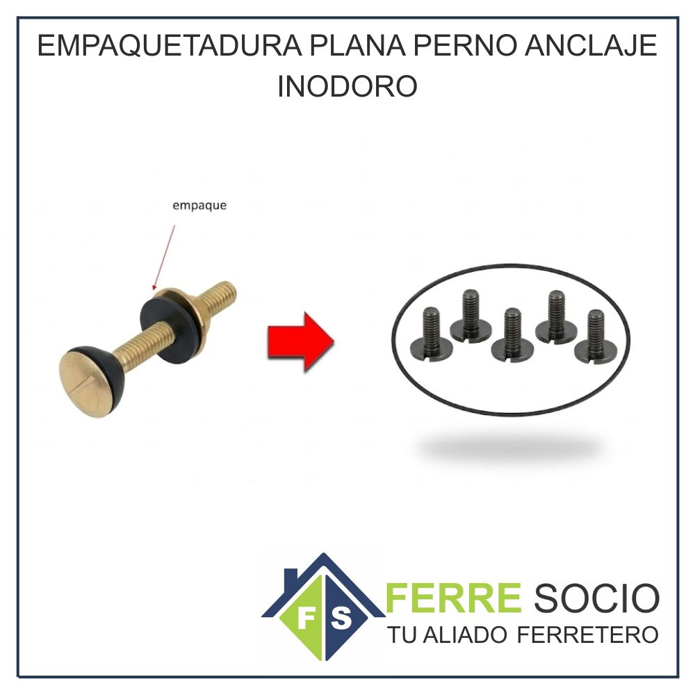 EMPAQUETADURA PLANA PERNO ANCLAJE INODORO