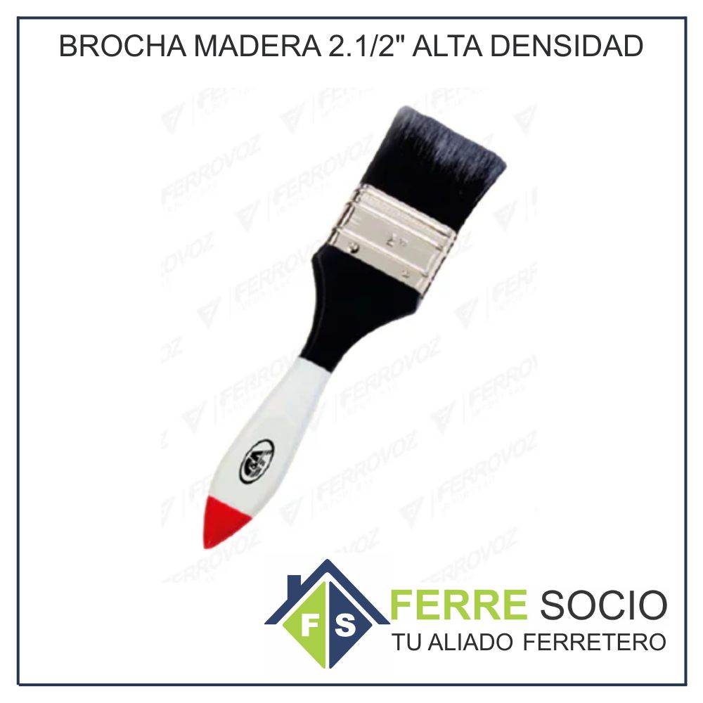 BROCHA MADERA 2.1/2" ALTA DENSIDAD