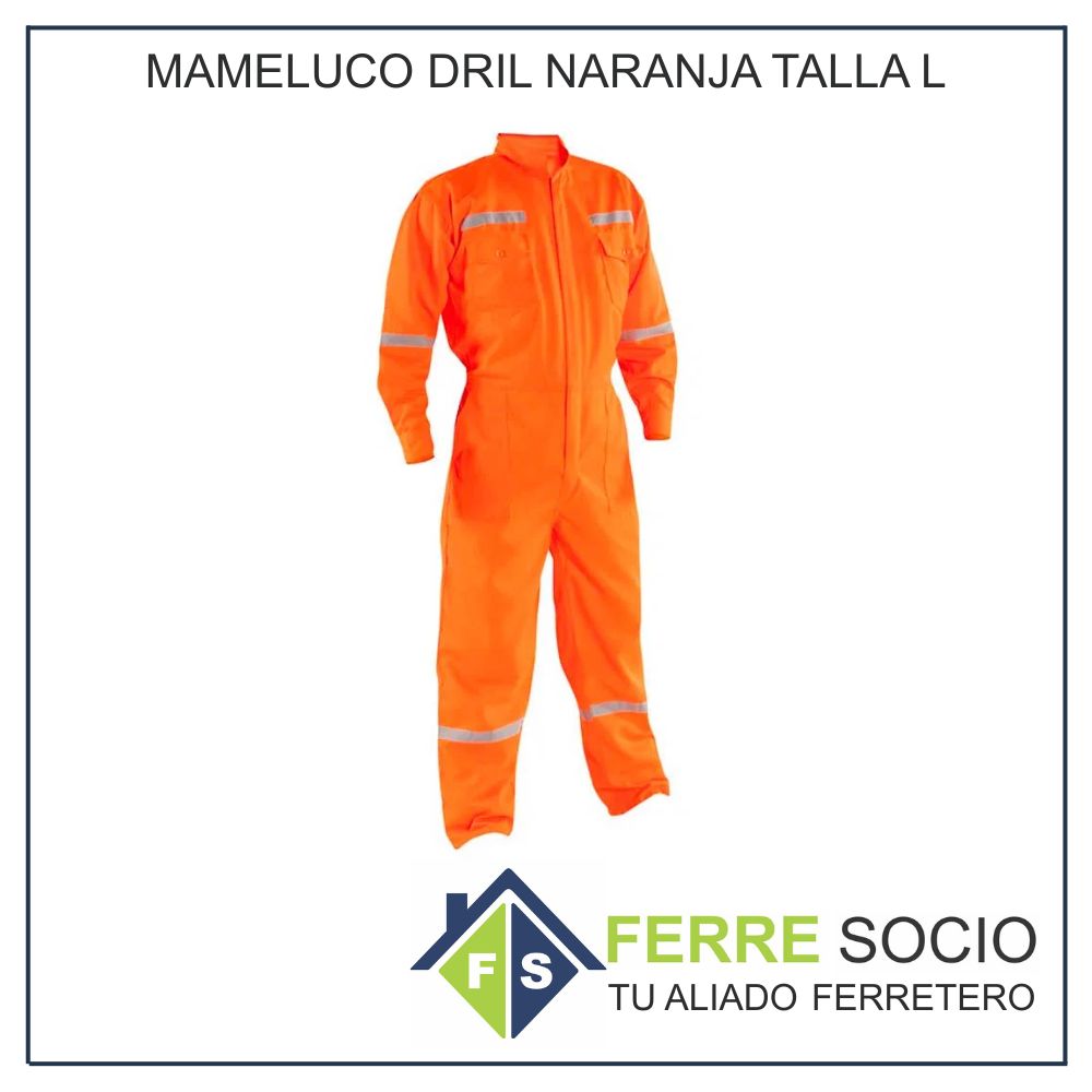 MAMELUCO DRIL NARANJA TALLA L