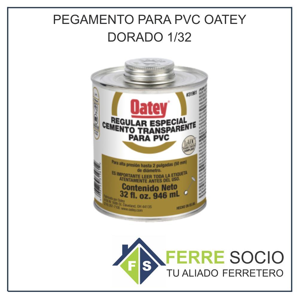 PEGAMENTO PARA PVC OATEY DORADO 1/32