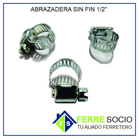 ABRAZADERA SIN FIN 1/2 por unidad