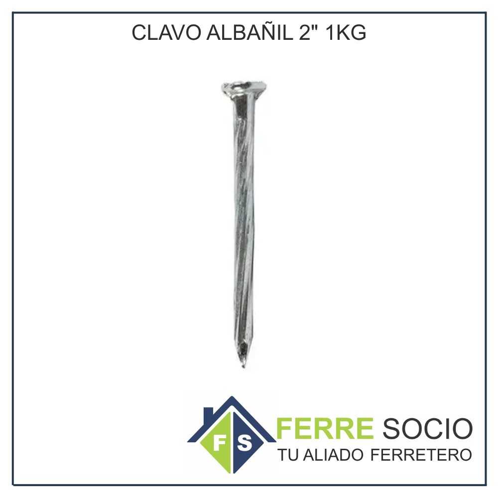 CLAVO ALBAÑIL 2" 1KG
