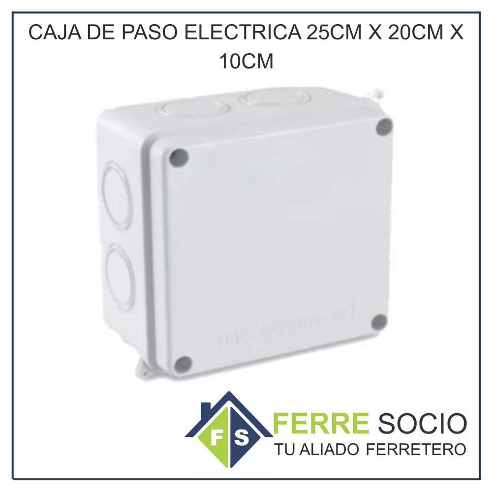 CAJA DE PASO ELECTRICA 25CM X 20CM X 10CM