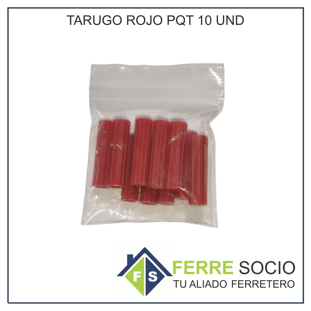 TARUGO ROJO PQT 10 UND