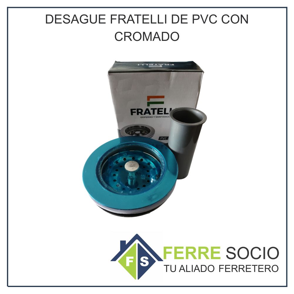 DESAGUE FRATELLI DE PVC CON CROMADO