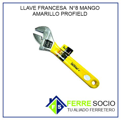 LLAVE FRANCESA 8" AMARILLO PROFIELD