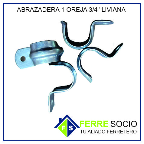 ABAZADERA DE 1 OREJA 3/4 LIVIANA - POR UNIDAD