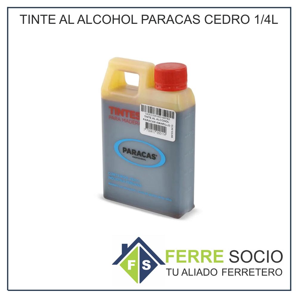 TINTE AL ALCOHOL PARACAS CEDRO 1/4L