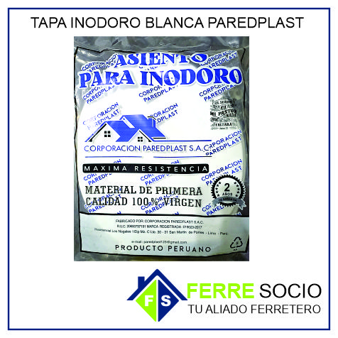 TAPA INODORO BLANCA PAREDPLAST