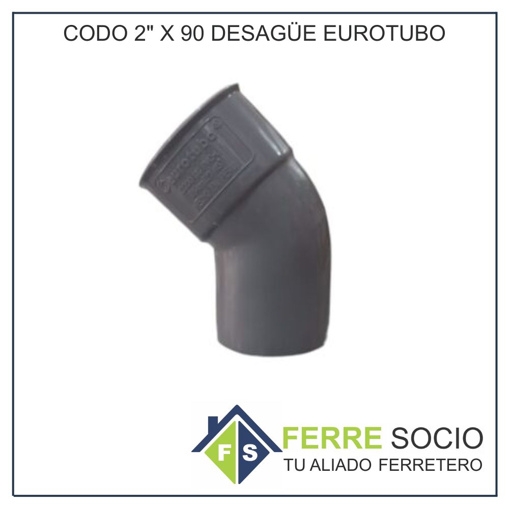 CODO 2" X 90 DESAGÜE EUROTUBO