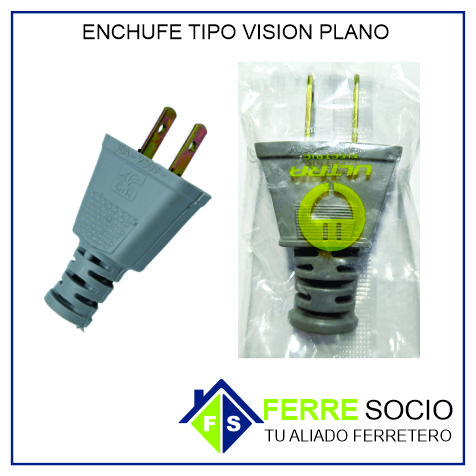 ENCHUFE TIPO VISION PLANO