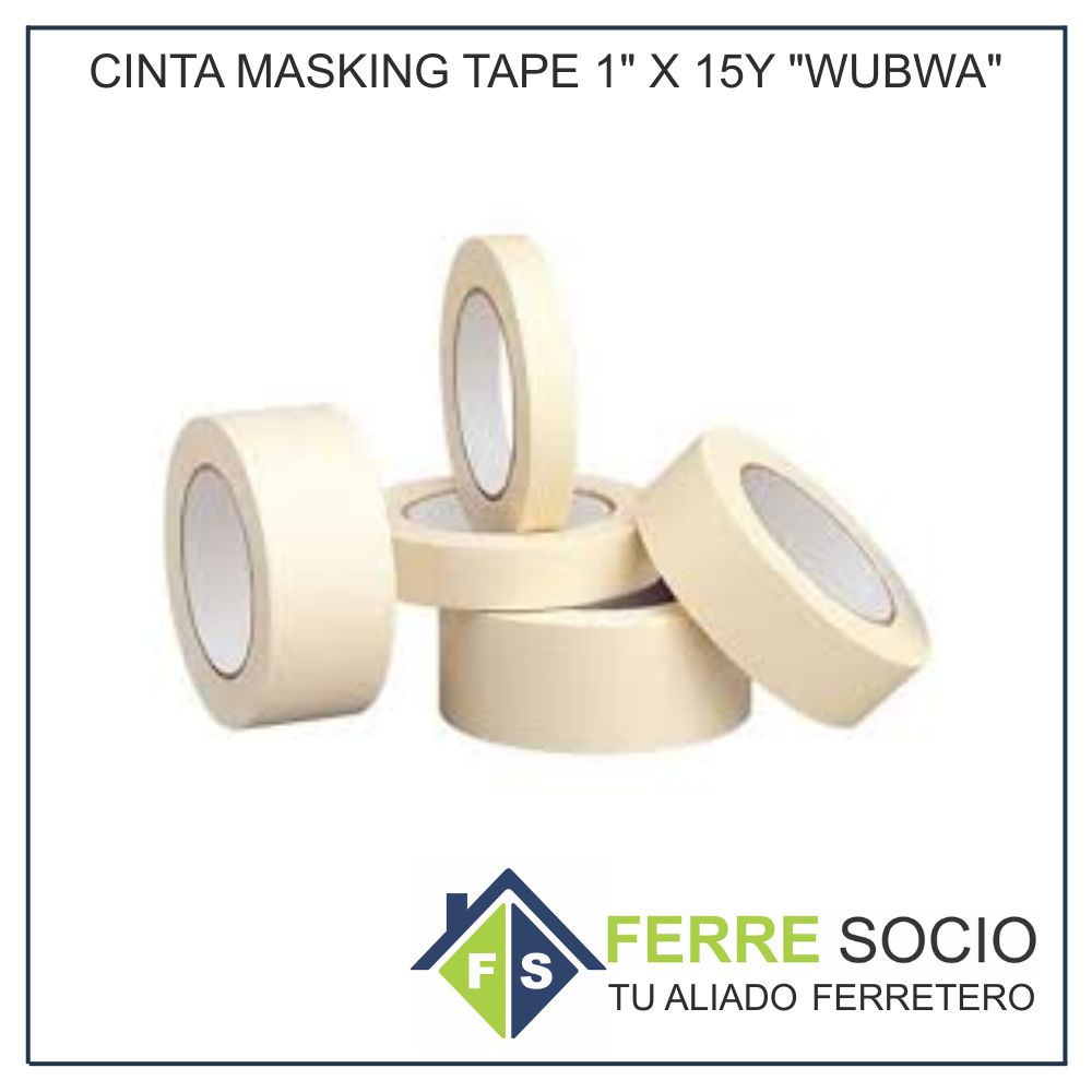 CINTA MASKING TAPE 1" X 15Y "WUBWA"