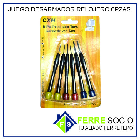 JUEGO DESARMADOR RELOJERO 6PZAS