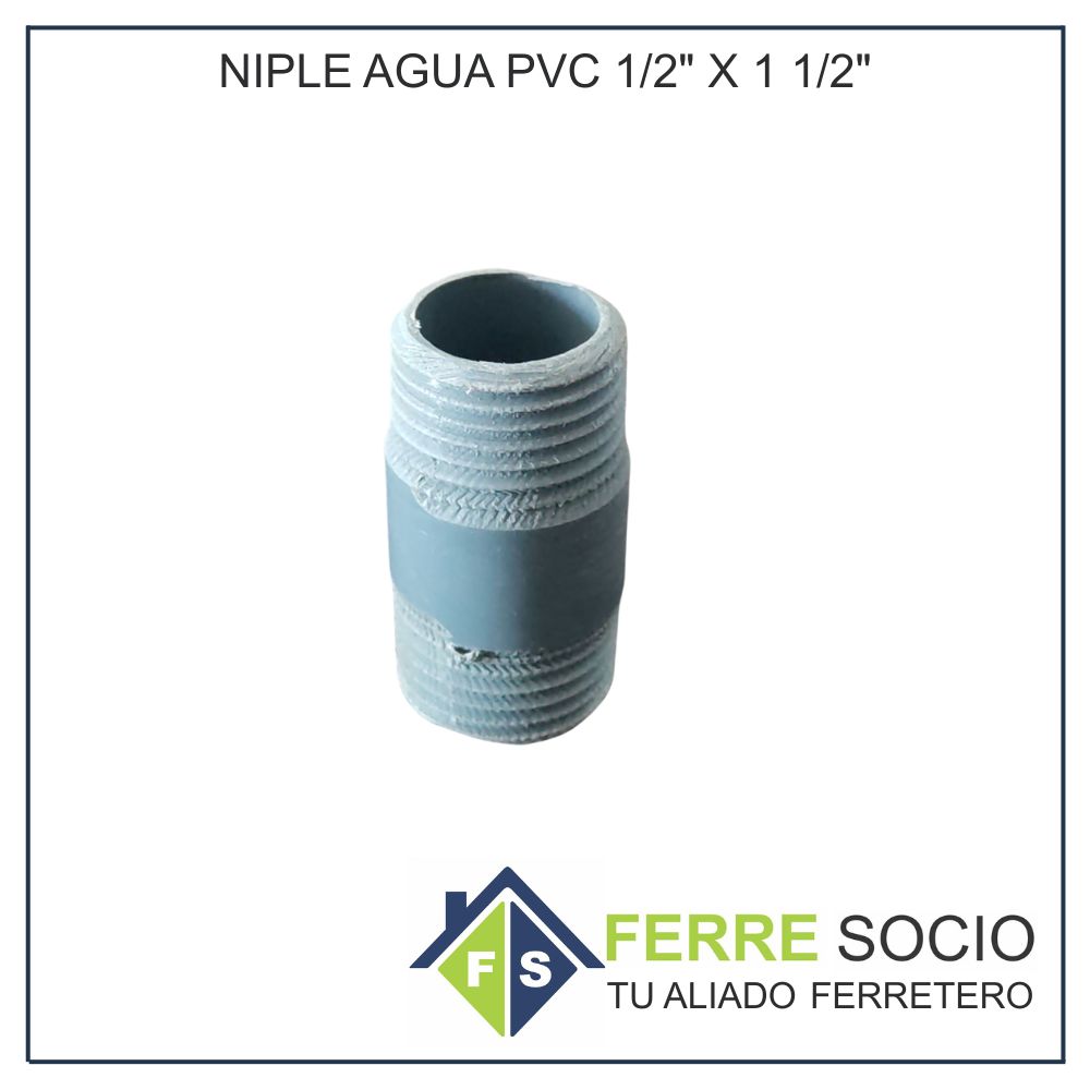 NIPLE AGUA PVC 1/2" X 1 1/2"