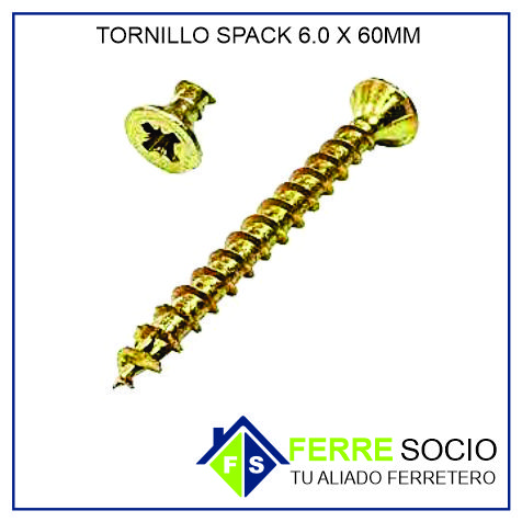 TORNILLO SPACK 6.0 X 60MM