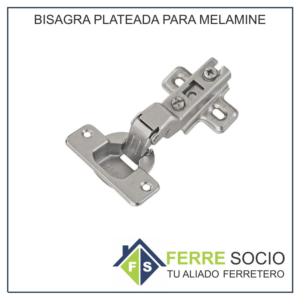 BISAGRA PLATEADA PARA MELAMINE