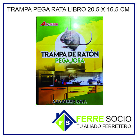 TRAMPA PEGA RATA LIBRO 20.5 X 16.5 CM POR UNIDAD