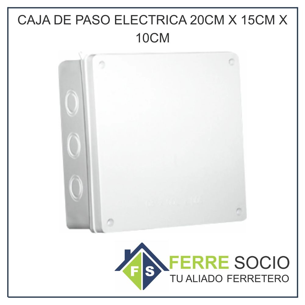 CAJA DE PASO ELECTRICA 20CM X 15CM X 10CM